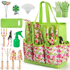 Heavy Duty Floral Gardening Tools Kit - 26PCS Gardening Tool Set with Non-Sli...