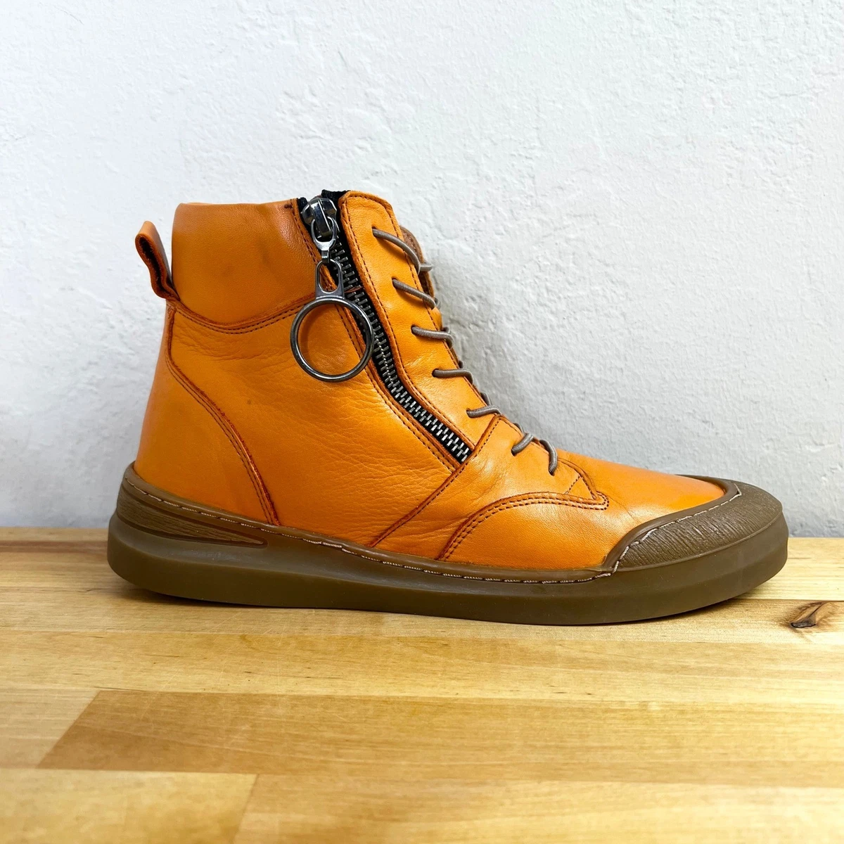 Sheridan Mia Alba Brown Leather High-Top ankle Boot-Sneaker NIB MIA Flat (Under 1 in) Boots for Women for sale | eBay main image 2