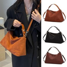Slouchy Suede Cloud Hobo Bags Women Crescent Satchels Shoulder Bag Handbag