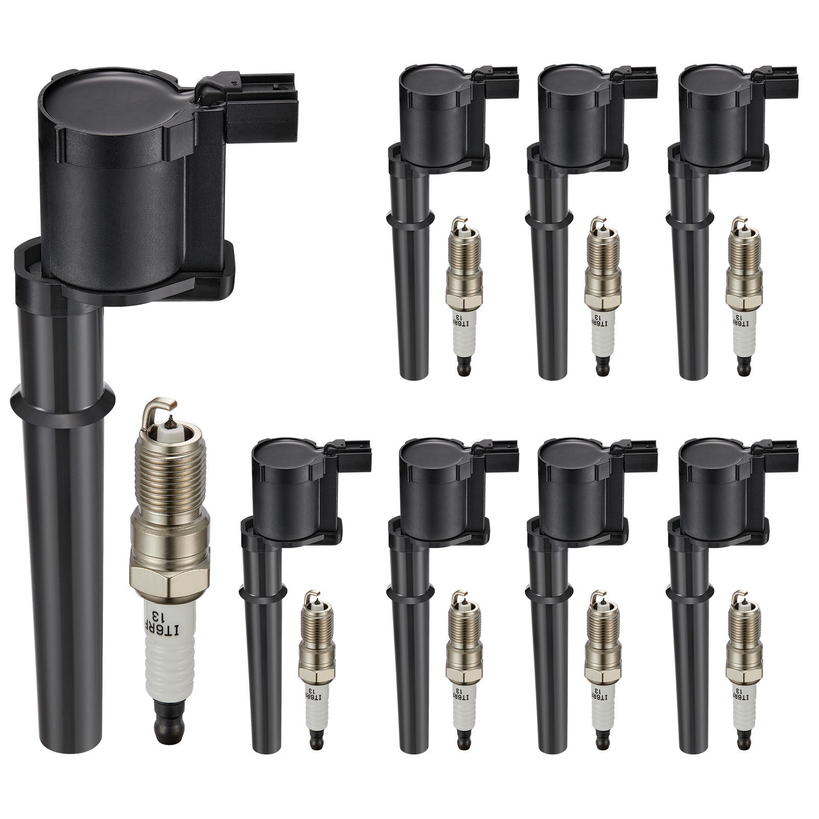 8x Ignition Coil Spark Plug For Lincoln Navigator 5.4L 1999-2004 Ford GT 5.4L