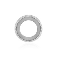 Cavill SilberanhäNger Rund Platin Beschichtung Zirkon 0,88Ct 925 Sterlingsilber