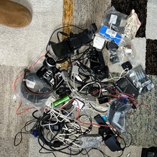 Lot Of 40 Electronic Cords, Adapters, Cables, Devices Resellers Mix