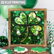 Wooden Plaque Green Shamrock Mosaic Irish St. Patrick's Day Farmhouse Decoration