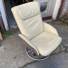 Vintage IKEA Beige Cream Recliner Chair 1999