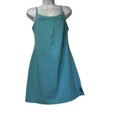 Columbia Blue Stretch Pleasant Creek Built In Bra & Shorts SPF 50 Tennis Dress