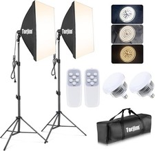 Softbox Photography Lighting Kit 2Pcs 27" x 27" Professional Soft Box 3000K