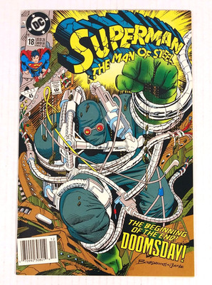 Superman The Man Of Steel #18 (DC 1992) Newsstand 1st full Doomsday 1st Print NM