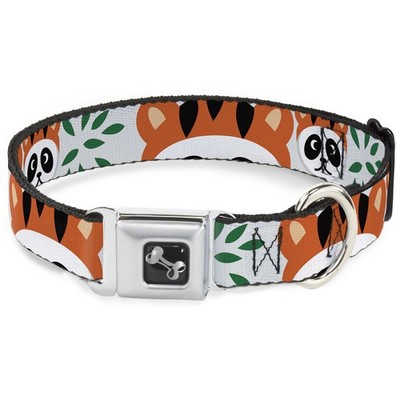Dog Collar Bone Panda w/Tiger Hat WIDE-Large 20-31''