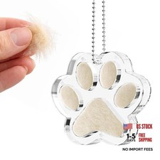 Pet Fur Keepsake Paw   Clear Acrylic Pet Memorial Ornament with Magnetic