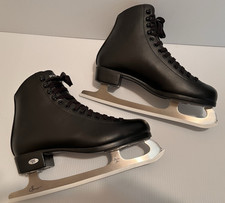 Men's Size 9 Riedell Opal 110 Men's Black Figure Skates Stainless Steel Blade