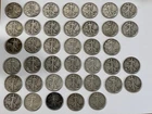 Silver Walking Liberty Half Dollars - 39 coins - 90% Silver