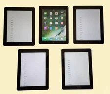 Lot of 5 Apple iPad 9.7" 4th Gen A1458 Wi-Fi Only 16GB Unlocked - "Grade C"