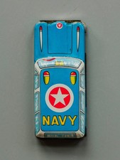 VINTAGE JAPAN TIN TOYS CAR - NAVY