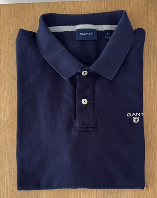 GANT Poloshirt Herren Gr L kurzarm dunkel blau kaum getragen sehr guter Zustand
