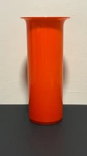 Holmegaard 'Rainbow' Orange Cased Glass 10.5" Vase by Michael Bang