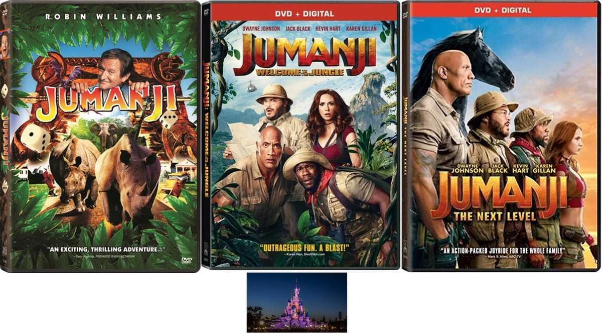JUMANJI, JUMANJI WELCOME TO THE JUNGLE & JUMANI THE NEXT LEVEL