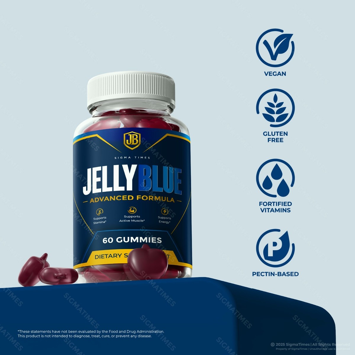 JellyBlue Gummies, Jelly Blue Gummy Supplement, Male Nutrition Support - 2 Pack View 6