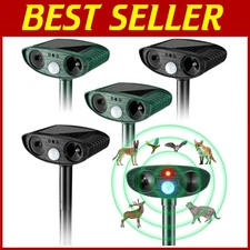 Solar-Powered Ultrasonic Animal Repellent 4-Pack
