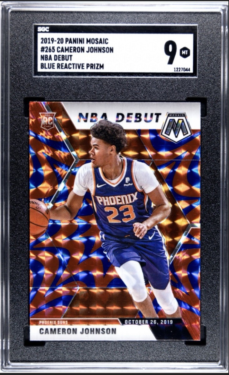 Cameron Johnson 2019-20 Mosaic NBA Debut Reactive Blue #265 SGC 9
