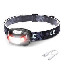 Lepro Head Torch Rechargeable, Super Bright LED Headlamp Waterproof with Red ...