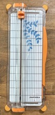 Fiskars SureCut Portable Paper Trimmer, 12", Orange Blade, Scrapbooking Cutter