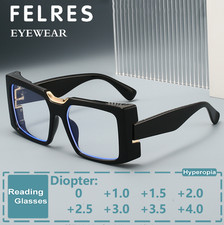 Women Square Anti Blue Light Reading Glasses Clear Lens Presbyopic Glasses New