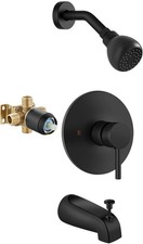 Tub Shower Faucet Set, Bathtub Tub Faucet Set with Valve and Shower Head, Single
