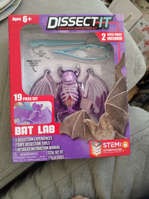 Dissect It Bat Lab Synthetic Dissection Kit Organ & Skeletal Stem.org 6+ New