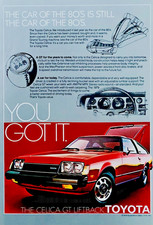 TOYOTA CELICA GT LIFTBACK 1979 — PUBLICITÉ MAGAZINE VINTAGE — PUBLICITÉ IMPRIMÉE ORIGINALE