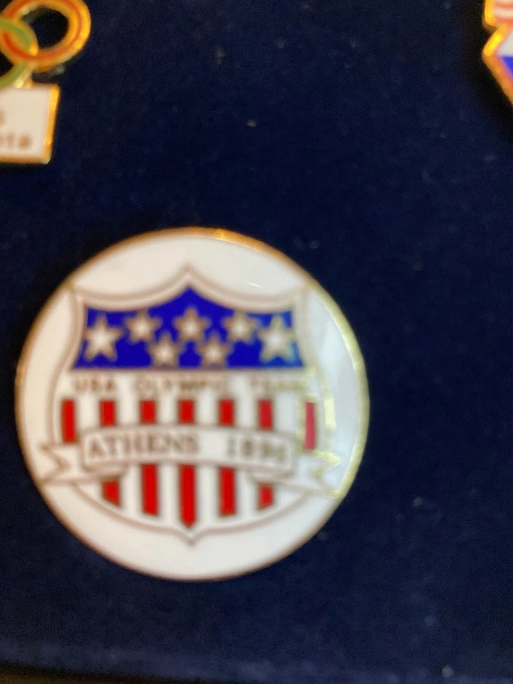 LOTE DE 10 PRENDEDORES OLÍMPICOS - 1980 1984 1988 1992 1996 Cocoa Cola Béisbol Fútbol Foto 4 de 4