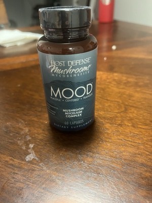 Host Defense Mood Support Mushroom Capsules Ashwagandha Reishi 60ct Exp 01/27