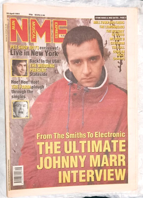 NME New Musical Express April 1991 JOHNNY MARR Electronic Smiths NEAR MINT