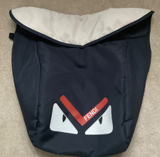 Fendi Stroller Monster Motif Footmuff With Straps Made In Italy