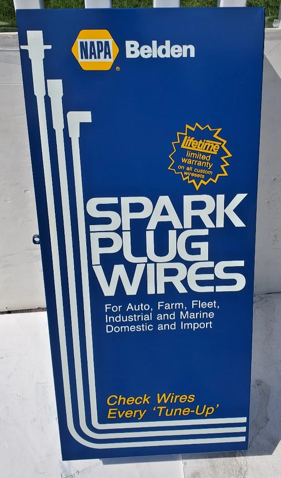 NOS NAPA Belden Metal Spark Plug Display Cabinet Advertising Parts Storage Shop - Image 2 of 4