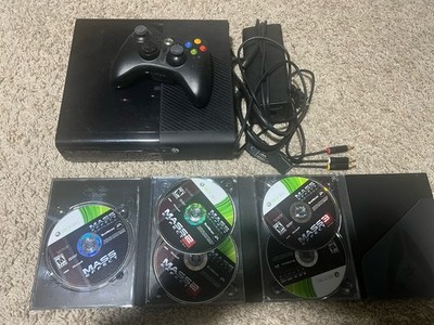 Microsoft Xbox 360 Black Bundle Lot with Controller and Mass Effect Games