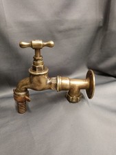 X LARGE AGED BRASS GARDEN TAP RECLAIMED &REFURBED GARDEN TAP
