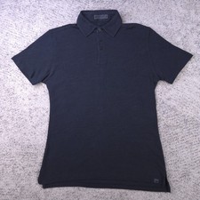 G FORE Polo Shirt Mens Medium Knit Cotton Short Sleeve Golf Black Onyx Collared