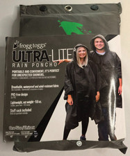 Frogg Toggs Ultra-LIte Rain Poncho Unisex NEW