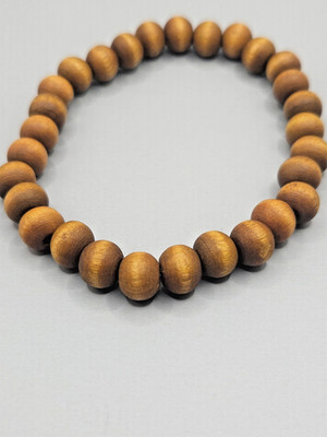 Sandalwood Beaded Stretch Bracelet
