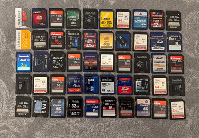 50X Speicherkarten Konvolut , Karte ,Micro SD ,  SDHC 128MB -128GB Privat