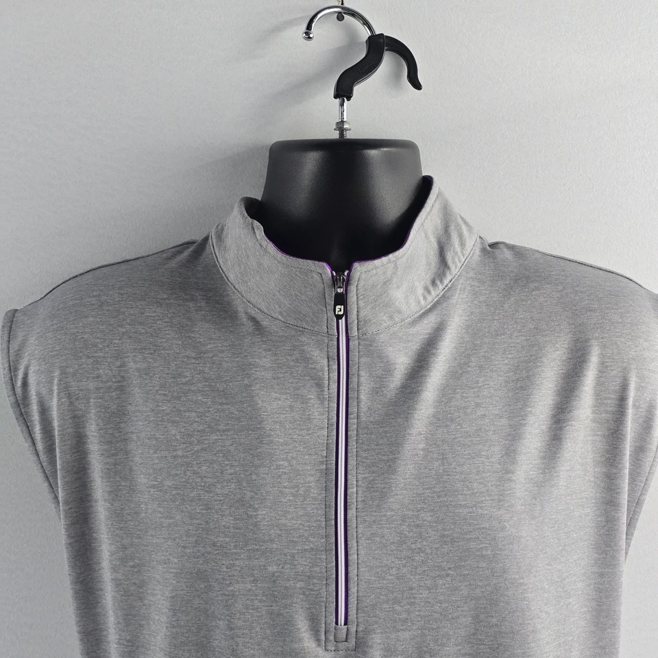 Footjoy golf vest pullover sleeveless mens sweater XL gray 6496 - Image 2 of 4