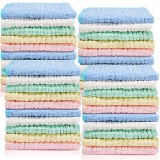 20 Pack 20x10 Inch 6 Layers Absorbent 100 Cotton Muslin Baby Burp Cloth