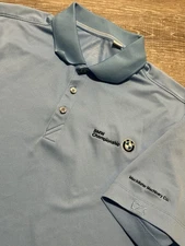 Cutter & Buck BMW Championship Golf Logo PGA Blue Striped Performance Large