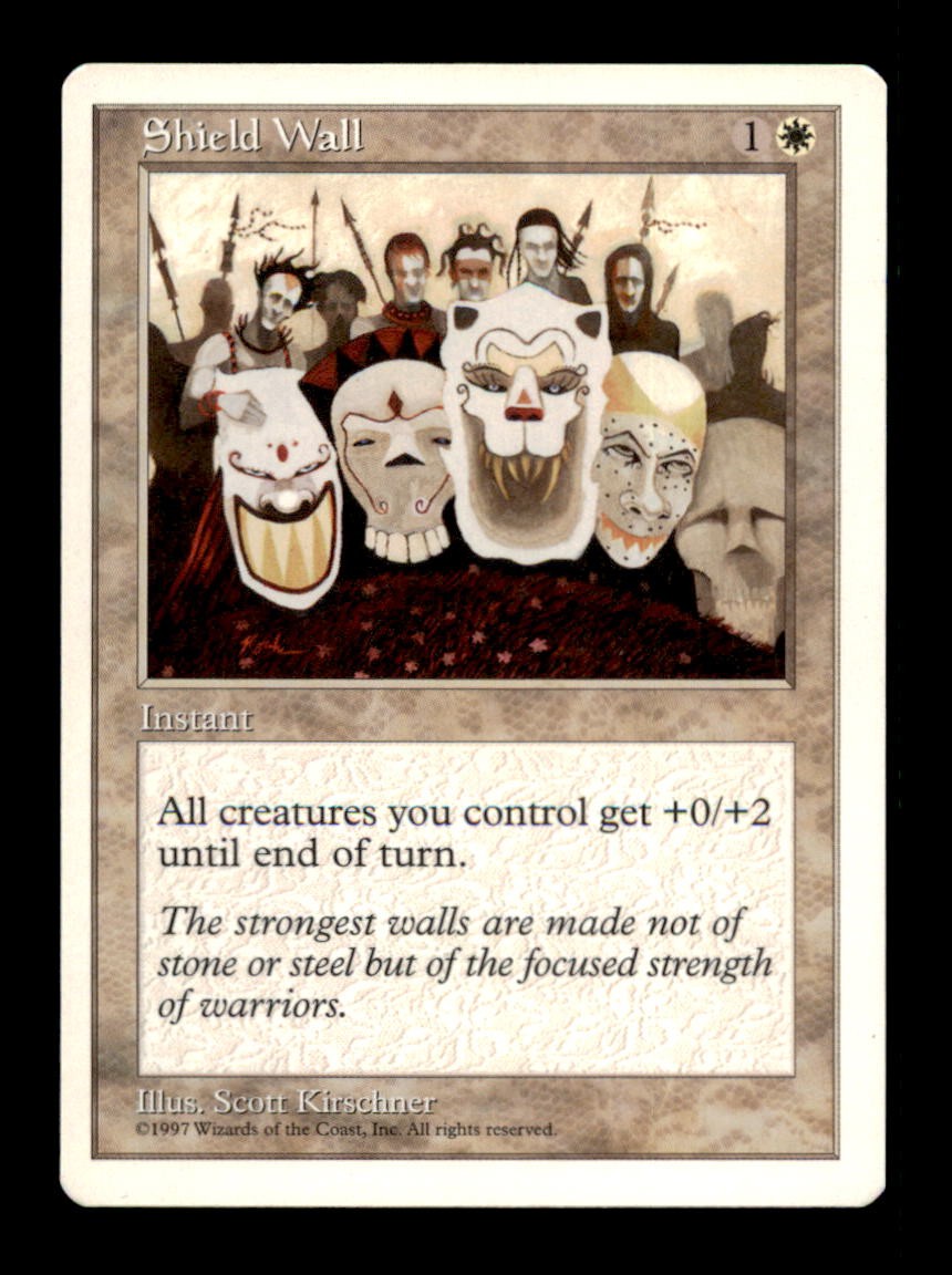 Shield Wall Common Fifth Edition Magic: The Gathering Lightly Played