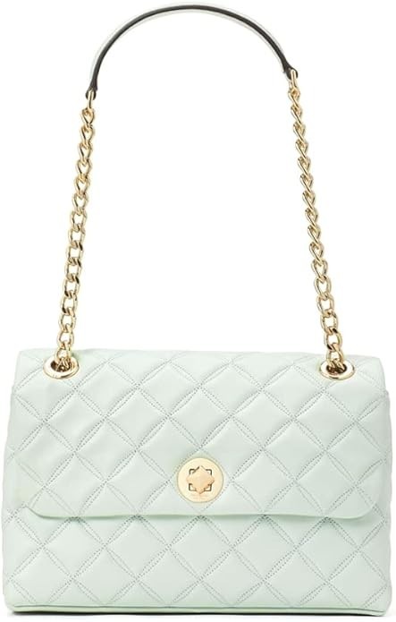 Kate Spade Natalia Medium Chain Flap Quilted Leather Shoulder Bag CRYSTAL BLUE