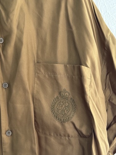 VINTAGE Neiman Marcus Shirt Adult L Brown Casual Men's 100% Silk - Picture 2 of 4
