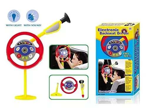 Kids Backseat Steering Wheel Toy Electronic Driver Car Game Toddler Children - Bild 7 von 8