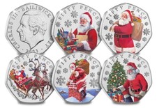 Father Christmas Colour BU 50p Set 2023 SOLD OUT IN 24H.  995 TIN SETS