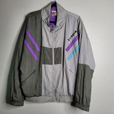 ixspa Jamie Sadock Sweat Suit Jacket Pants Lounge Size L Gray Purple Blue