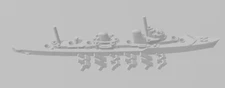 Tashkent - 1939 Variant - Russian Navy - Rotating Turret - Wargaming - Naval Min